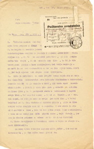 PPMHP 144291: Dopis Ive Antončića upućen Jugoslavenskoj matici Glavna podružnica u Zagrebu