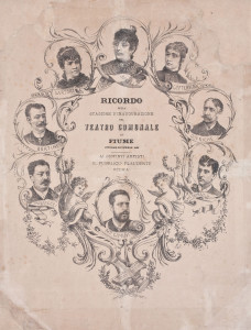 PPMHP 118544: Plakat povodom inauguracije kazališne sezone 1885. • Ricordo della stagione d'inaugurazione del Teatro comunale di Fiume