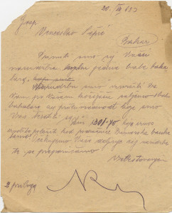 PPMHP 107116: Dopis upućen Vjenceslavu Šepiću u Bakar