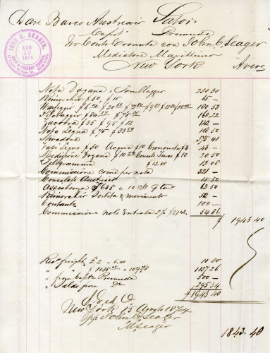 PPMHP 152891: Račun troškova za zapovjednika Premudu