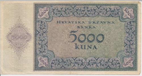 PPMHP 141099: 5000 kuna - tzv. Nezavisna Država Hrvatska