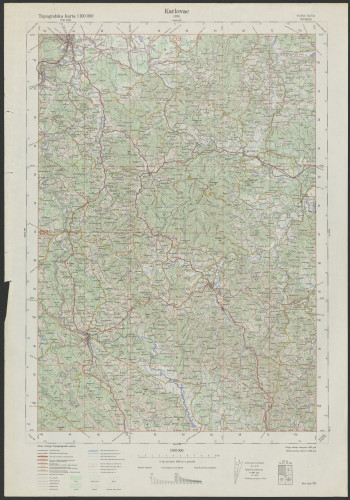 PPMHP 151464: Topografska karta 1:100000 - Karlovac