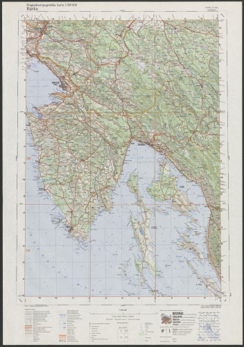 PPMHP 151476: Preglednotopografska karta 1:300000 Rijeka