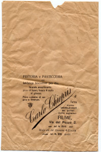 PPMHP 114340: Reklamna papirnata vrećica Pistoria e Pasticceria Carlo Chiopris