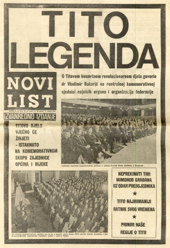 PPMHP 170206: Novi list, izvanredno izdanje povodom smrti J. B. Tita