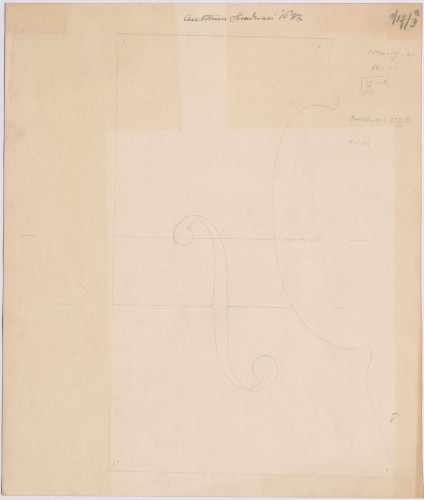 PPMHP 141626: Crtež f otvora za violu Stradivari 1709 • Ant. Stradivari 1709