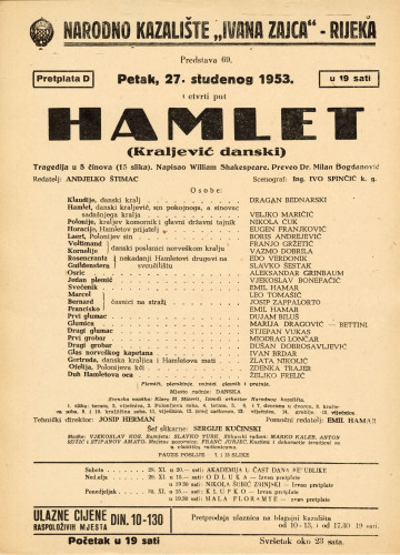 PPMHP 130259: Hamlet (Kraljević danski)