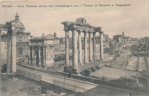 PPMHP 150883: Roma - Foro Romano preso dal Campidoglio con i Tempii di Saturno e Vespasiano.