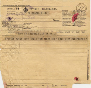 PPMHP 107693: Telegram na njemačkom Elisabeth Fiume