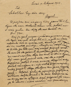PPMHP 107026: Dopis upućen Scholleru u Zagreb