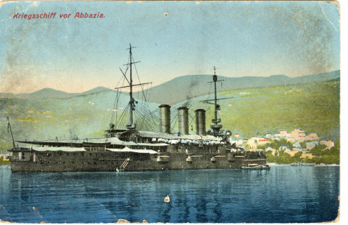 PPMHP 122644: Kriegsschiff vor Abbazia