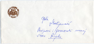 PPMHP 114999: Omotnica i pismo s logom HNK Ivan Zajc Rijeka