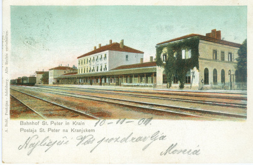 PPMHP 130840: Bahnhof St. Peter in Krain. • Postaja St. Peter na Kranjskem.