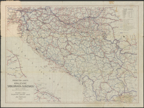 PPMHP 150516: Prometna karta Kraljevine Srba, Hrvata i Slovenaca