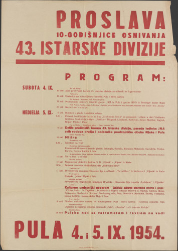 PPMHP 108136: Proslava 43. istarske divizije