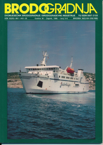 PPMHP 151528: Brodogradnja • broj 5-6 / 1987 • Časopis brodogradnje i brodograđevne industrije