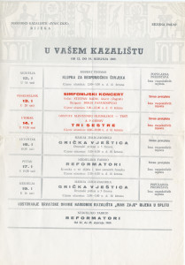 PPMHP 115323: Raspored predstava od 12. do 19. siječnja 1969.