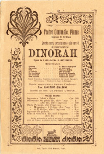 PPMHP 115486: Oglas za operu Dinorah • Dinorah - opera in 3 atti del Mo. G. Meyerbeer