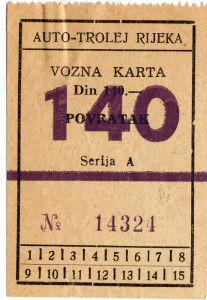 PPMHP 113905: Vozna karta za Autotrolej Rijeka