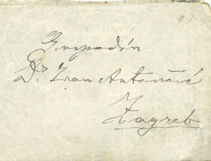 PPMHP 147174: Pismo s omotnicom za dr. Ivana Antončića