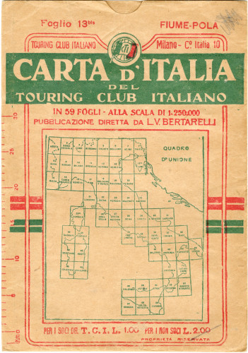 PPMHP 154859: Omotnica za "Carta d'Italia del Touring club Italiano