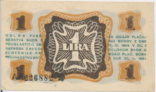 PPMHP 140401: 1 lira - Jugoslavija