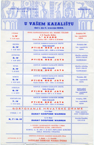 PPMHP 115298: Raspored predstava od 1. do 7. travnja 1969.