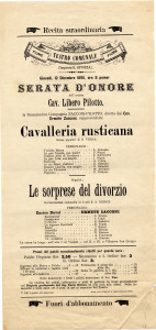 PPMHP 115868: Plakat za predstave Cavalleria rusticana i Le sorprese del divorzio