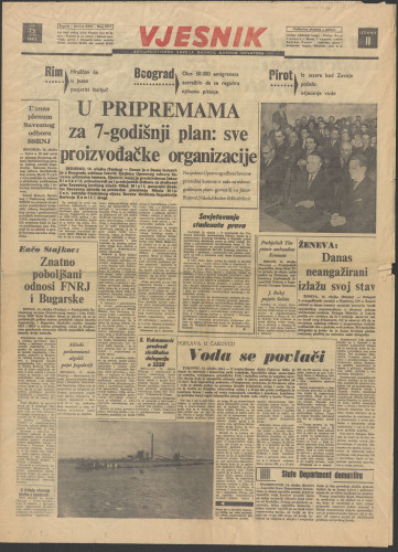 PPMHP 115289: Vjesnik • God. XXIV Broj 5771 • Socijalističkog saveza radnog naroda Jugoslavije