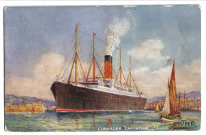 PPMHP 111806: Cunarder "Carpathia" Leaving Messina