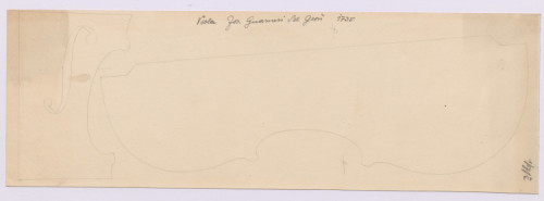 PPMHP 141713: Crtež zvučnice Guarnerijeve viole 1735. • Viola Jos. Guarneri del Gesu 1735..