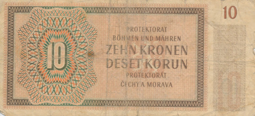 PPMHP 143011: 10 kruna - Protektorat Češko-moravske