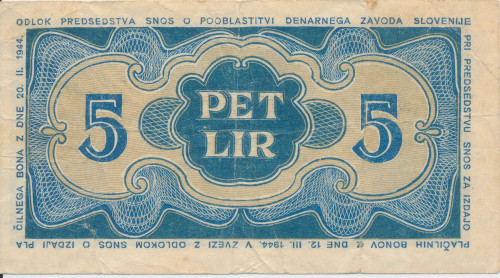 PPMHP 140449: 5 lira - Jugoslavija