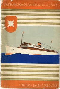 PPMHP 108432: Fahrplan 1932/33 • Jadranska plovidba d. d. Sušak