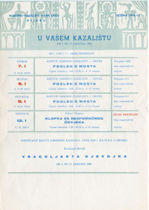 PPMHP 115328: Raspored predstava od 1. do 13. siječnja 1969.