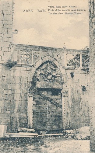 PPMHP 145906: Arbe - Rab Vrata stare kuće Nimira • Porta della vecchia casa Nimira • Tor des alten Hauses Nimira
