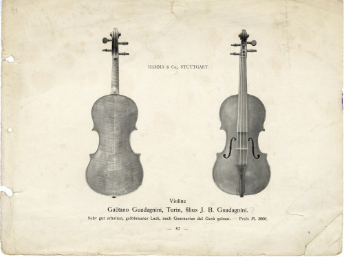 PPMHP 142641: Fotografije violine iz publikacije • Violine Gaëtano Guadagnini, Turin, filius J. B. Guadagnini.