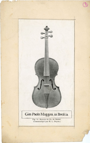 PPMHP 142754: Ilustracija violine iz publikacije • Gio: Paolo Maggini, in Brescia