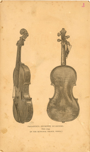 PPMHP 142757: Ilustracija violine iz publikacije • Paganini´s Giuseppe Guarneri. Date 1743. (In the Municipal Palace, Genoa.)