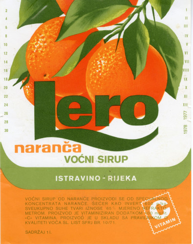 PPMHP 156419: Lero - naranča - voćni sirup