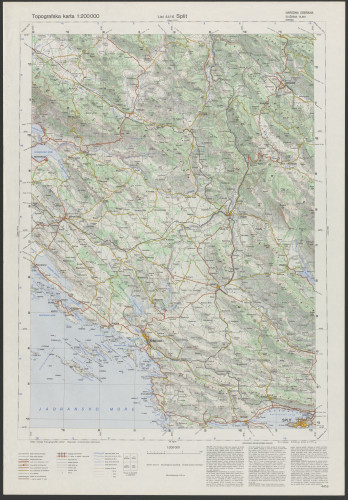 PPMHP 151455: Topografska karta 1:200000 - Split