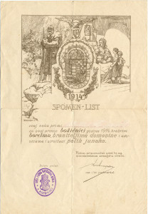 PPMHP 114187: Spomen - list 1914