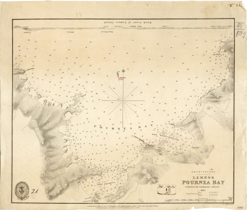 PPMHP 126441: Archipelago Lemnos Pournea bay • Karta otoka Lemnosa i zaljeva Pournea