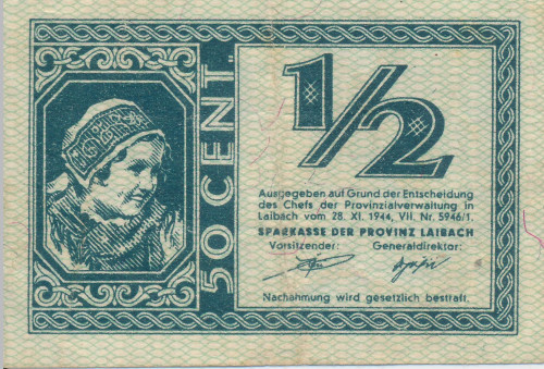PPMHP 140480: 50 centa (1/2 lire) - Slovenija