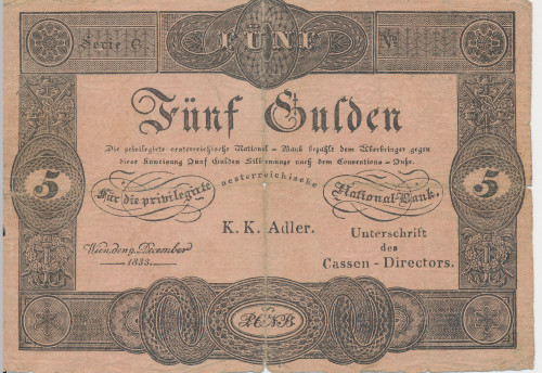 PPMHP 142255: 5 guldena - Austrijsko Carstvo