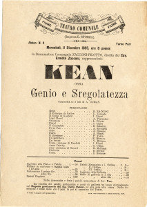PPMHP 115866: Plakat za predstavu Kean ossia Genio e Sregolatezza