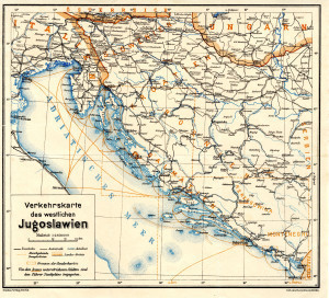 PPMHP 150051: Verkehrskarte des westlichen Jugoslawien