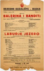 PPMHP 116230: Oglas za balet Balerina i bandit i Labuđe jezero