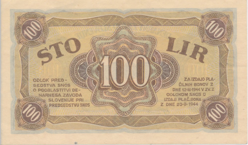 PPMHP 140474: 100  lira - Jugoslavija