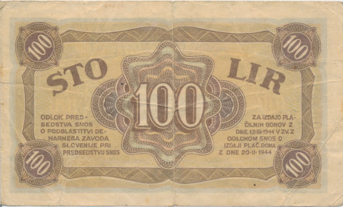 PPMHP 140475: 100  lira - Jugoslavija
